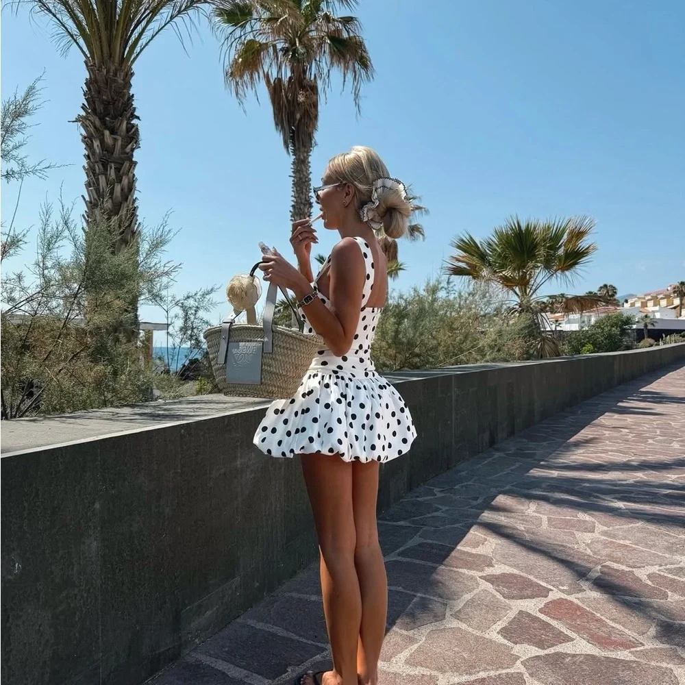 Zara Polka Dot Mini Dress - Picture 11 of 16